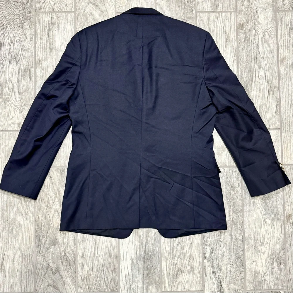 Lauren Ralph Lauren Men’s Two Button Blazer, Navy‎ Blue Gold Button size 44L